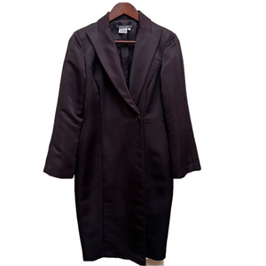 Beautiful Maggy London Double Breast Jacket Dress in Eggplant w/ Button Detail